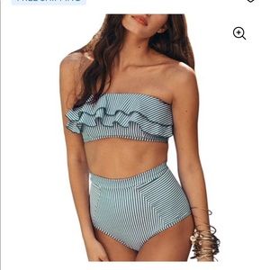 High Waisted Flounce Bikini size medium